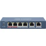 Hikvision DS-3E0106HP-E (6 Ports), Netzwerk Switch, Blau