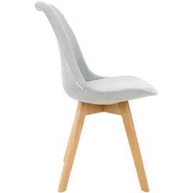 ML-Design 4er Set Esszimmerstühle Skandinavisches Retro Polsterstuhl Grau
