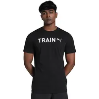 Puma Herren Graphic Tee Train T-Stück, Puma Schwarz, S