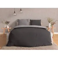 Bett1.de Bodyguard Flanell-Silber/Anthrazit 200 x 220 cm + 2 x 80 x 80 cm