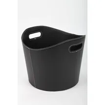 point-home Kaminholzkorb PU-Kunstleder schwarz