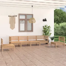 vidaXL Garten-Lounge-Set 6-tlg. Kiefer Massivholz braun
