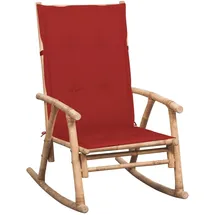 vidaXL Schaukelstuhl mit Kissen 3063909 1 St. rot