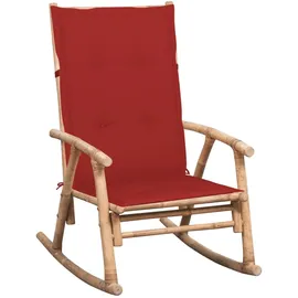 vidaXL Schaukelstuhl mit Kissen 3063909 1 St. rot