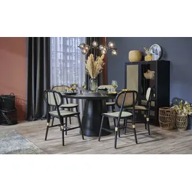 EFFEZETA Highboard 103 x 139 x 40 cm Schwarz