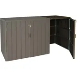 Mendler WPC-Mülltonnenverkleidung HWC-J28 1er braun