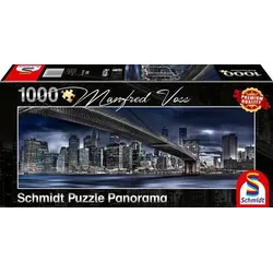 SCHMIDT SPIELE 59621 Panoramapuzzle, New York, Dark Night