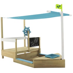 TP Toys Sandkasten, Holz, naturfarben/blau - beige | blau