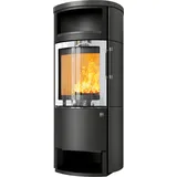 Kaminofen HARK 44-5.3 GT FlameKat 8 kW - Ofenkacheln: Deco-Schiefer - Korpus: graphit/verchromt