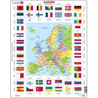 Larsen Europa Länder + Flaggen (Kinderpuzzle)