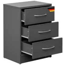 CASARIA Nachtschrank Eloise 54 x 39 x 28 cm Grau