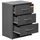 CASARIA Nachtschrank Eloise 54 x 39 x 28 cm Grau
