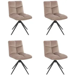 HOME DELUXE Esszimmerstuhl NODA - Farbe: Hellbraun, Menge: 4
