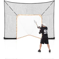 VEVO Hockey Lacrosse Tor 360x279cm Backstop mit Erweitertem Trainingsnetz