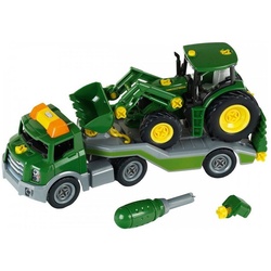 Klein Spielzeug-Transporter Bau- und Konstruktionsspielzeug John Deere Traktor & Transporter grün