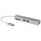 Equip 133480 3-in-1-USB-C-Multifunktions-Adapter, HDMI , USB 3.0, TF/Micro SD