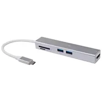 Equip 133480 3-in-1-USB-C-Multifunktions-Adapter, HDMI , USB 3.0, TF/Micro SD