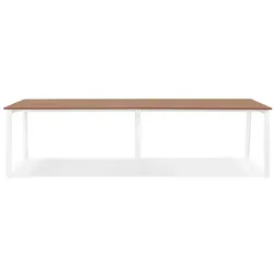 Kadima Design Schreibtisch Holzwerkstoff  280x140 cm  xxl-Arbeitsplatz Großraumbüro ergonomisch  Braun  Bürotisch