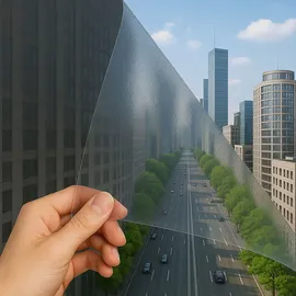 ideoon 8er-Set Sichtschutzfolie grau-matt, 60 x 200 cm - selbstklebende Fensterfolie mit UV-Schutz - hitzereduzierend & ideal für Fenster, Büro & Wohnräume
