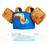 Gogokids Kinder Schwimmflügel Schwimmweste für Babies - Komfortable Schwimmhilfe mit Armbänder für Kinder von 1-6 Jahren,24-66lbs/11-30kg, Schwimmtraining Jacke mit Sicherheitsschnalle & Armärmeln