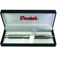 Pentel BL407-BOX EnerGel Sterling mit silberne Gehäuse, Strichstärke 0.35