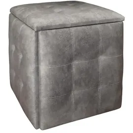 RODNIK Sitzhocker Transformer 5-in-1 Vellours 50 x 50 x 50 cm Grau