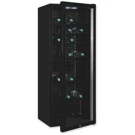 Exquisit GKS240-GT-160C Getränkekühlschrank (237 l, 1400 mm hoch, Schwarz)