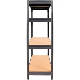 Stier Fachbodenregal Stahl 1770x1600x600 mm grau 4 Böden