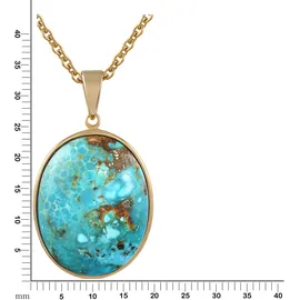 ZEEme Kette mit Anhänger Silber 925 vergoldet gelb