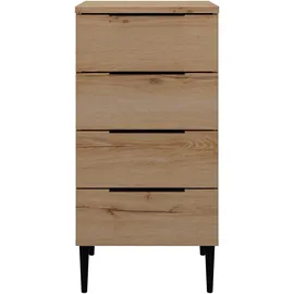 Gami Kommode 4 Schubladen 48 x 78 x 45 cm Braun / Beige