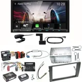 Kenwood DMX8021DABS Android Auto CarPlay Einbauset für Audi A4 B6 B7 Seat Exeo