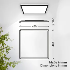 B.K.Licht LED Panel 22W 42x42 cm eckig schwarz