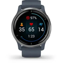 Garmin Venu 2 - 45 mm - Granite Blue - Sportuhr mit Band - Silikon - Granite Blu