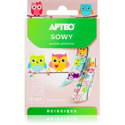 Apteo Patches für Kinder Pflaster für die Behandlung von kleinen oberflächlichen Hautverletzungen Owls 12 St.