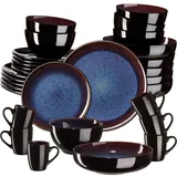 Tectake Mare Kombiservice 30-tlg. blau/braun