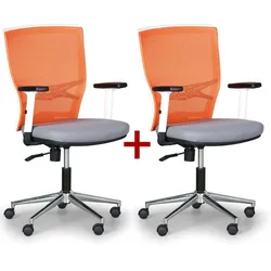 Bürostuhl HAAG 1+1 GRATIS, orange/grau