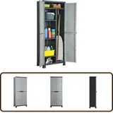 Kunststoffschrank 68x39x171,5 cm - Aufbewahrungsbox - Garderobe - Werkzeugschrank - Plastikregal - Kleiderablage