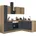 kochstation Winkelküche Florida L-Form 240 cm schwarz