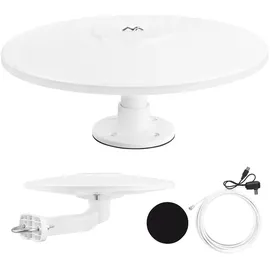 Maclean Brackets Maclean Antena Wielokierunkowa Dvb-T/T2 Hevc Aktywna Camper Centralne Mocowanie Kabla Mctv-104, SAT Spiegel + SAT Antennen, Weiss