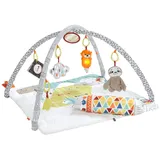 Fisher-Price HBB74 - 5 Sinnes Baby Spieldecke, kuschelig weiche Krabbeldecke