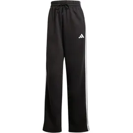 adidas Essentials 3-Stripes Open Hem Fleece Jogginghose Damen Schwarz/Weiß XL