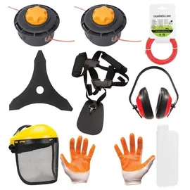 Powermat Benzin-Motorsense 52ccm 6 PS Trimmer Set Zubehör