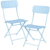 [en.casa] Campingstuhl Sande Himmelblau