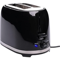 Lafe TSB003B, Toaster, Schwarz, Silber