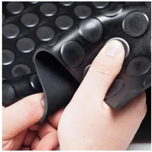 ANRO Gummi Antirutsch Bodenmatte SBR Schutzmatte Bodenbelag Noppen Muster Schwarz 3mm Stark 100 cm Breite 140 cm Länge
