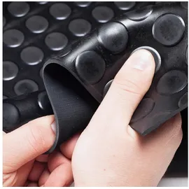 ANRO Gummi Antirutsch Bodenmatte SBR Schutzmatte Bodenbelag Noppen Muster Schwarz 3mm Stark 100 cm Breite 140 cm Länge