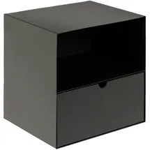VCM Nachtschrank Joliet 30 x 25 x 30 cm Schwarz