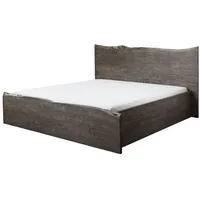 Massivmoebel24 Bett 140x200x105 grau lackiert PURE ACACIA #421 -