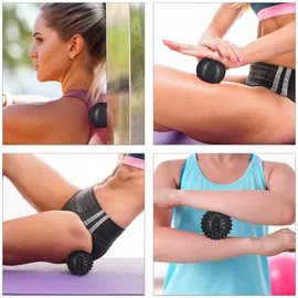 Relaxdays Massageball 4er Set, schwarz