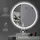 PonteSino HOKO Badspiegel LED Antibeschlag rund 60cm+LED Wechsel Warmweiß-Kaltweiß-Neutral 2700-6500K. Licht mit Touch Schalter/Wandschalter einschaltbar).... - Transparent